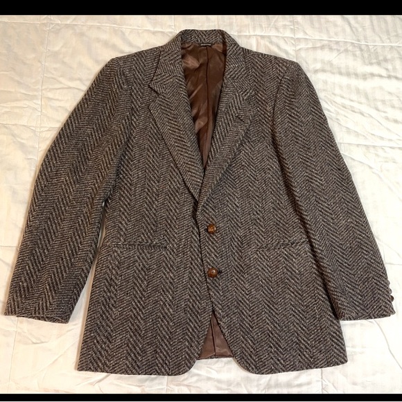 Givenchy Vintage 1990s Mens Wool Tweed Blazer Jacket Size 36 Union Made USA EUC - Picture 1 of 13